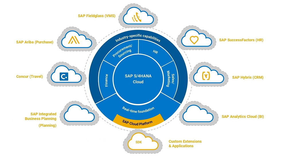 SAP S/4HANA Cloud en de verbonden SAP-oplossingen