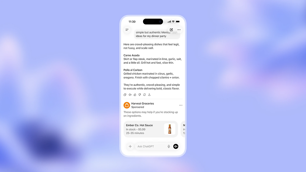 OpenAI gaat binnenkort gesponsorde inhoud testen binnen ChatGPT-gesprekken