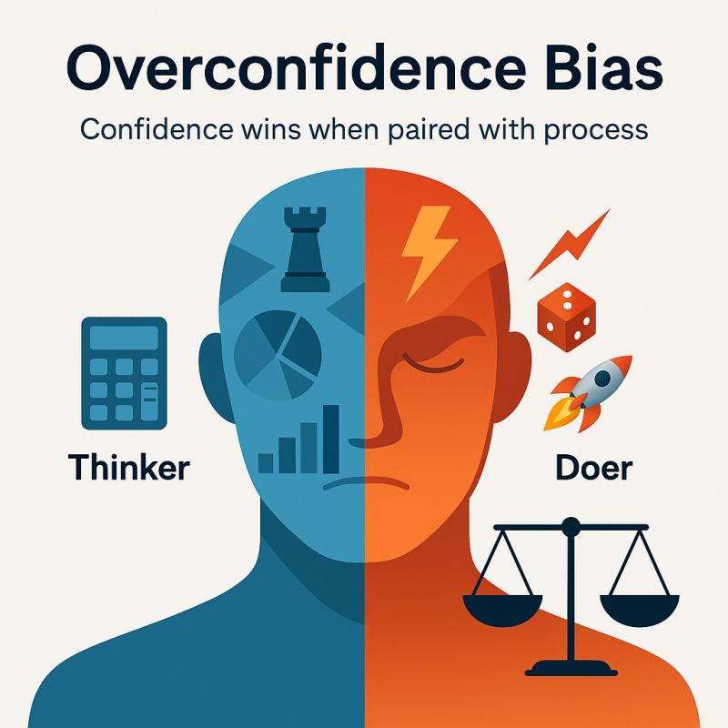 Overconfidence bias is de neiging om je eigen beleggingsvaardigheden te overschatten