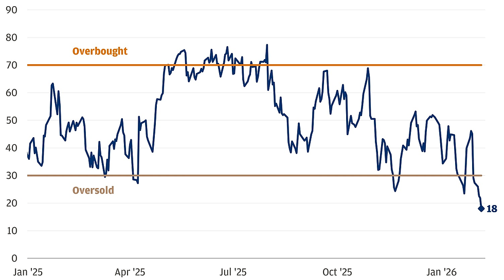 S&P 500 Software Index, Relative Strength Index:
