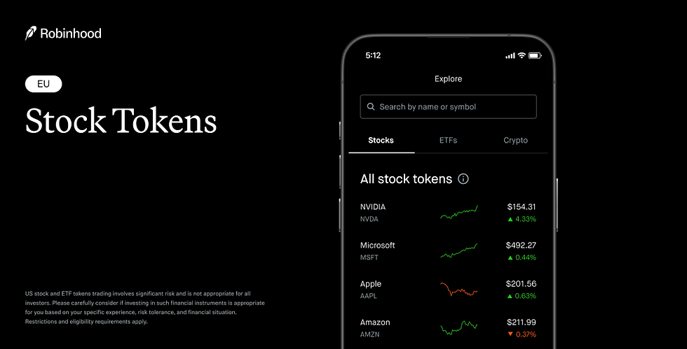 Robinhood introduceert tokenized trading: aandelen en ETF’s via blockchain