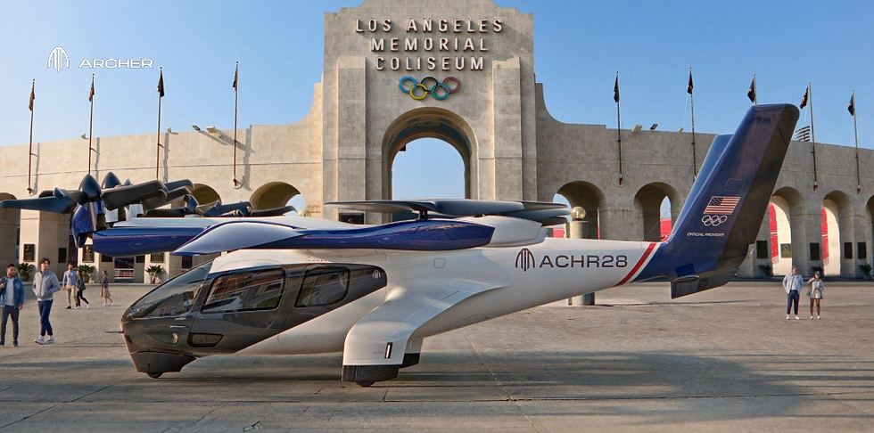 Officiële luchttaxi-diensten tijdens de Olympische Spelen 2028