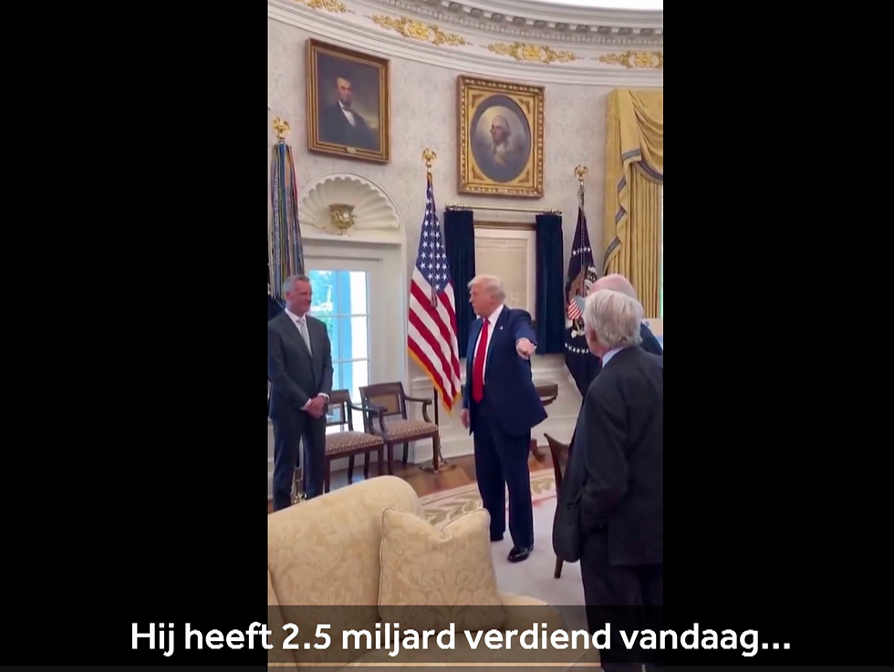 Donald Trump schept op over vrienden die enorme winsten boeken op de beurs