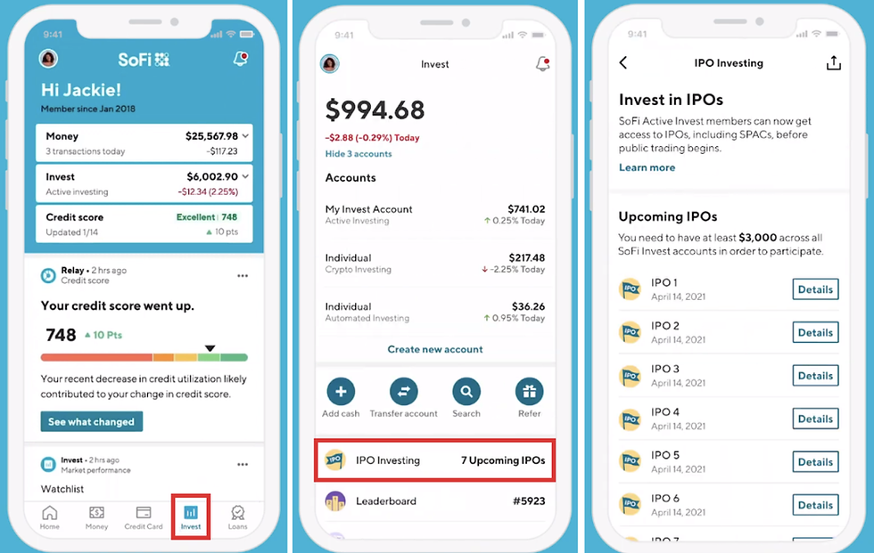 SoFi biedt een all-in-one platform aan waar mensen kunnen lenen, sparen etc: