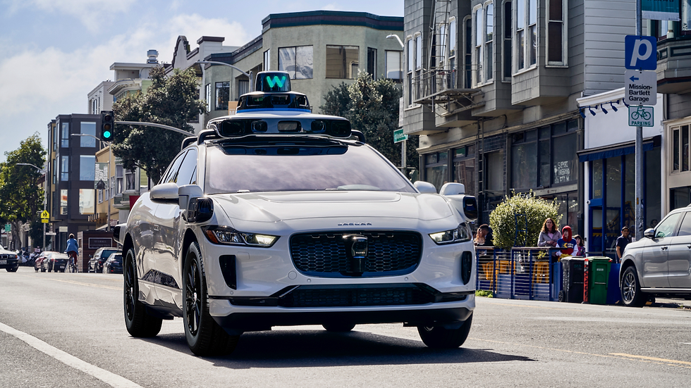 De elektrische robottaxi van Waymo