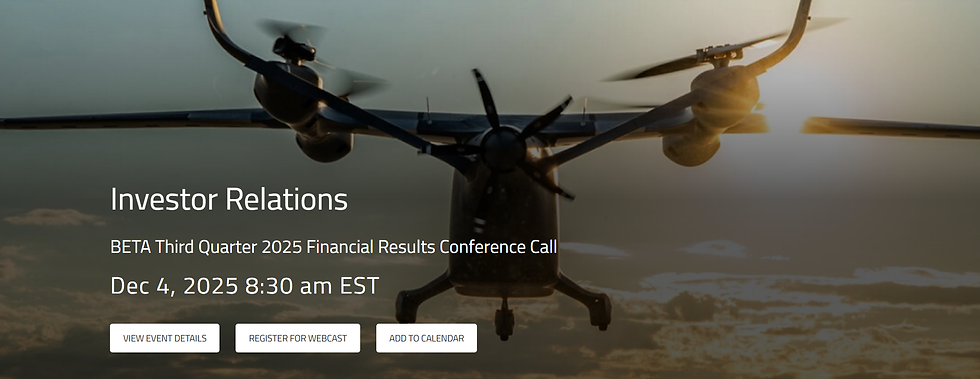 Bron: BETA Technologies IR